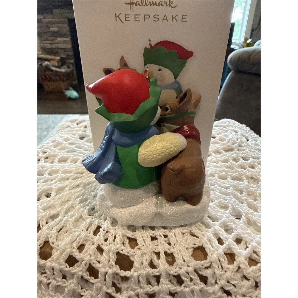 Snowman and Little Reindeer SNOW BUDDIES 2011 Hallmark Ornament #14 in Series